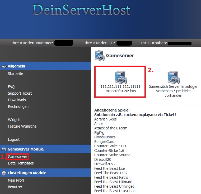 TekBase Serverzugriff